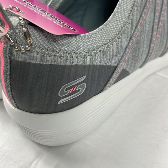 Skechers Ayra Slip-On Shoes Sneakers Air Cooled Memory Foam Gray Pink Si… - Picture 5 of 11